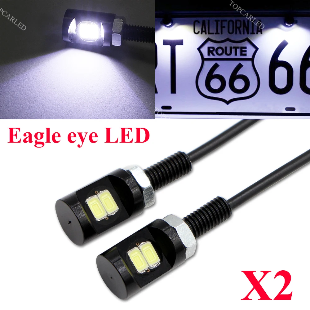 

2pcs LED Eagle Eye 5630 SMD 2 LED Daytime Runing Lights Car Auto Motorcycle Boat Light License Plate Trunk Warning Fog lights