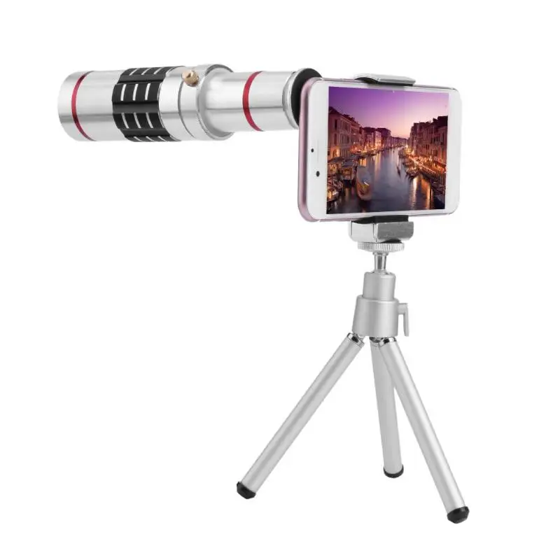 

18x Zoom Optical Telescope Telephoto Lens with Tripod Metal Clip Kit Universal Phone Camera Lens for Smart Phone Phone holder