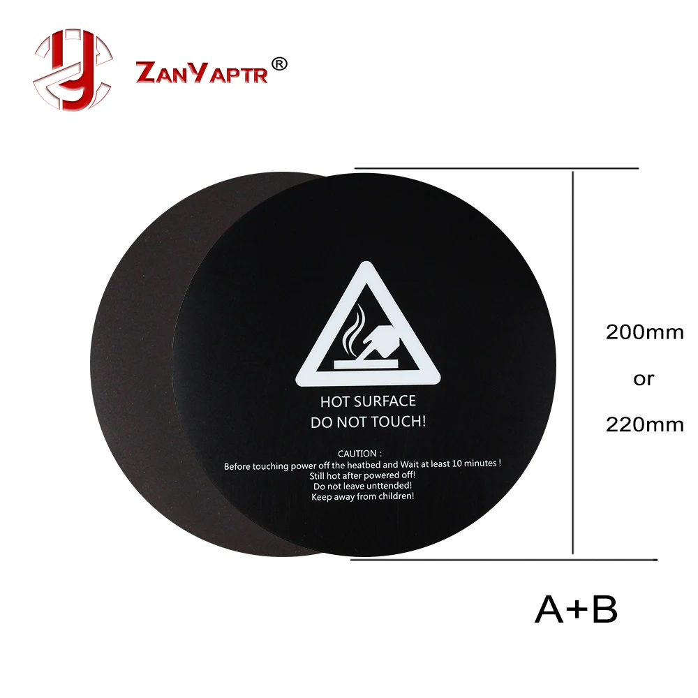 

3D Printer Flexible Platform Magnetic Sticker Hotbed Aluminum Anti-warping Edge Easy to Take Down 200MM 220MM