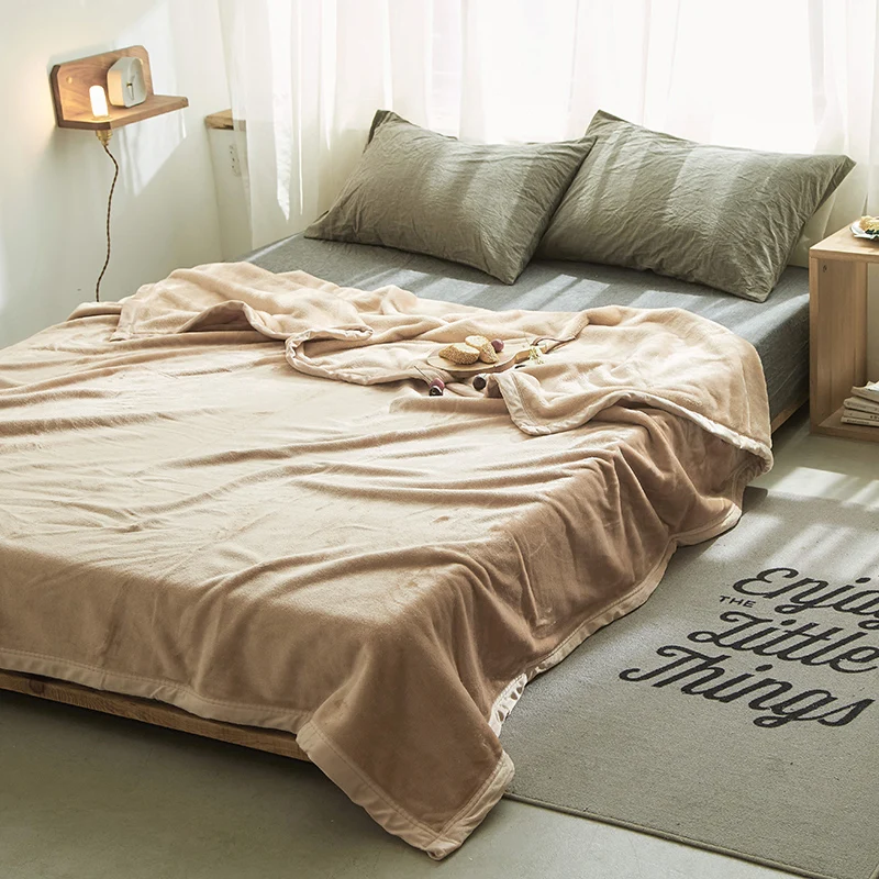 

Blanket Super Soft Flannel Aircraft Sofa Portable Car Travel Cover Blanket Polychromatic optional 150x230cm/200x230cm/230x260cm