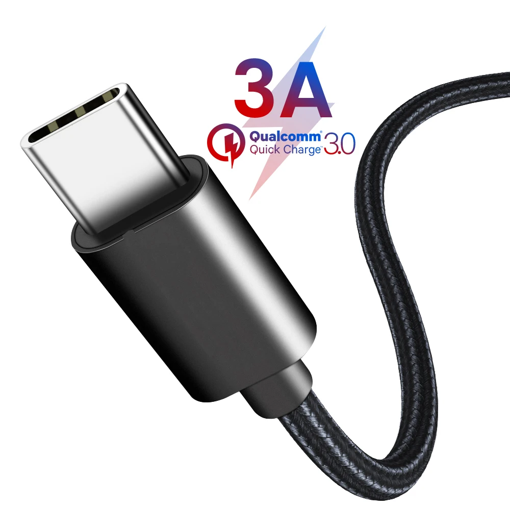 Usb type-C кабель для быстрой зарядки USB C кабель для передачи данных Usb-C зарядное устройство для samsung S10 S9 S8 Xiaomi mi 8 A2 красный mi Note 7 кабель type-C