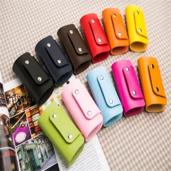 

2019 fashion PU Leather Housekeeper Holders Car Keychain Key Holder Bag Case Wallet Cover Leather Key Holder Leather Keychain
