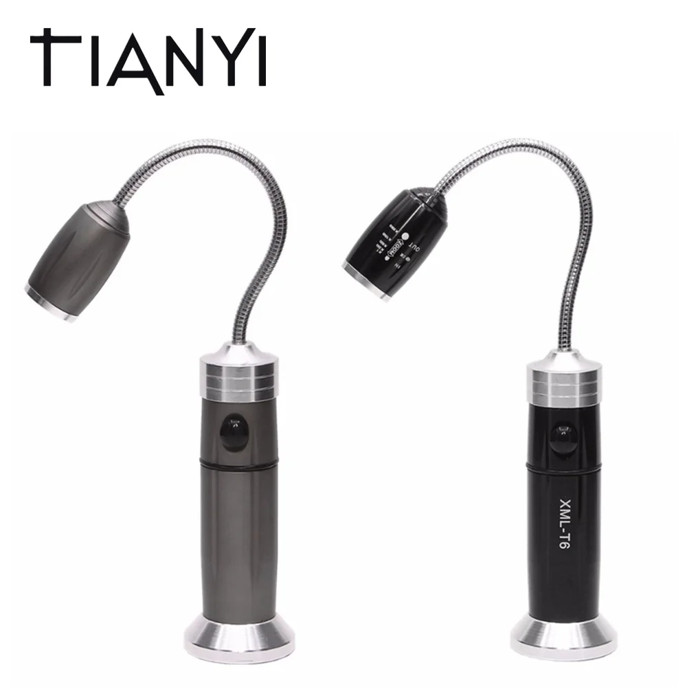 

Flexible T6 LED Flashlights Table Lamp Work Lights LED Torch Lights with Magnetic 360 Degree Rotation For Reading Lighting