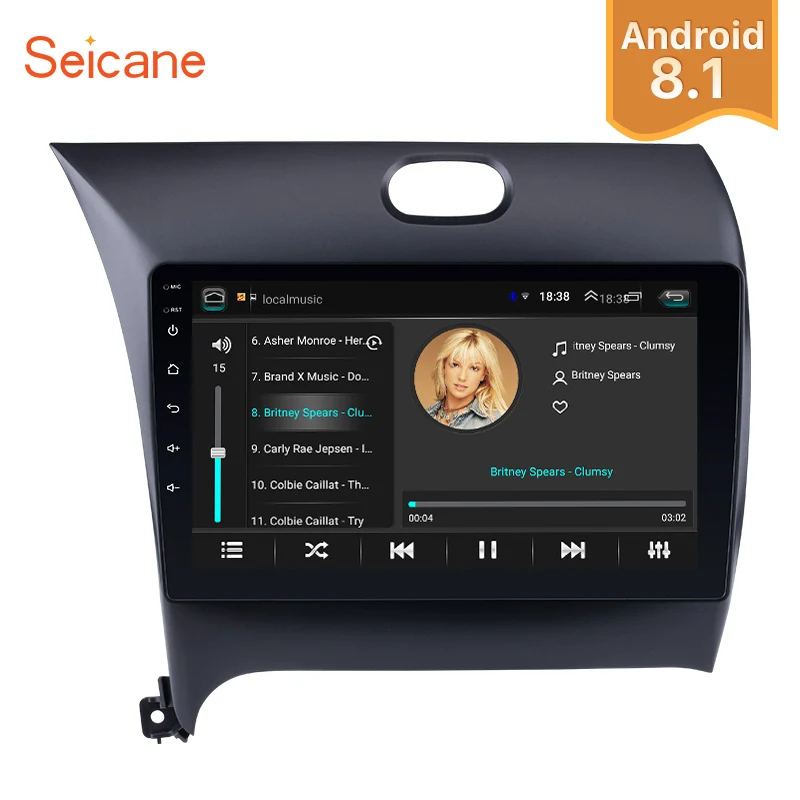 Seicane 9 "2Din Android 8,1 1 + 16G 4-х ядерный gps головное устройство автомобиля радио мультимедиа плеер для KIA K3 CERATO Форте 2013 2014 2015 2016