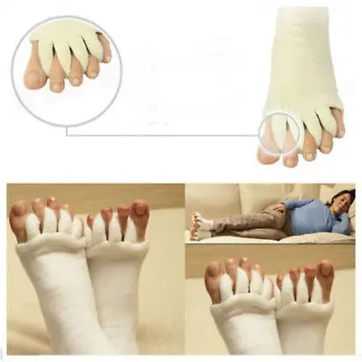 

Massage Toe Socks Five Fingers Separator Foot Alignment Relief 1 pair