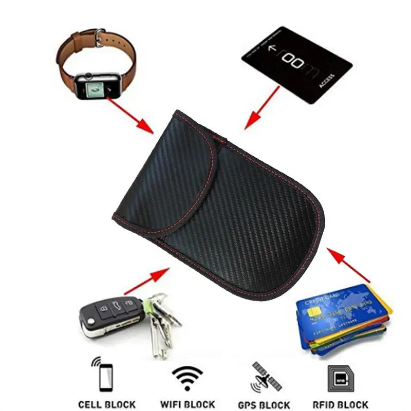 Автомобильный ключ чехол, блокирующий сигнал RFID сигнал сотового телефона протектор ключа пульты дистанционного управления Управление запись Fob защитный сигнальный сумка