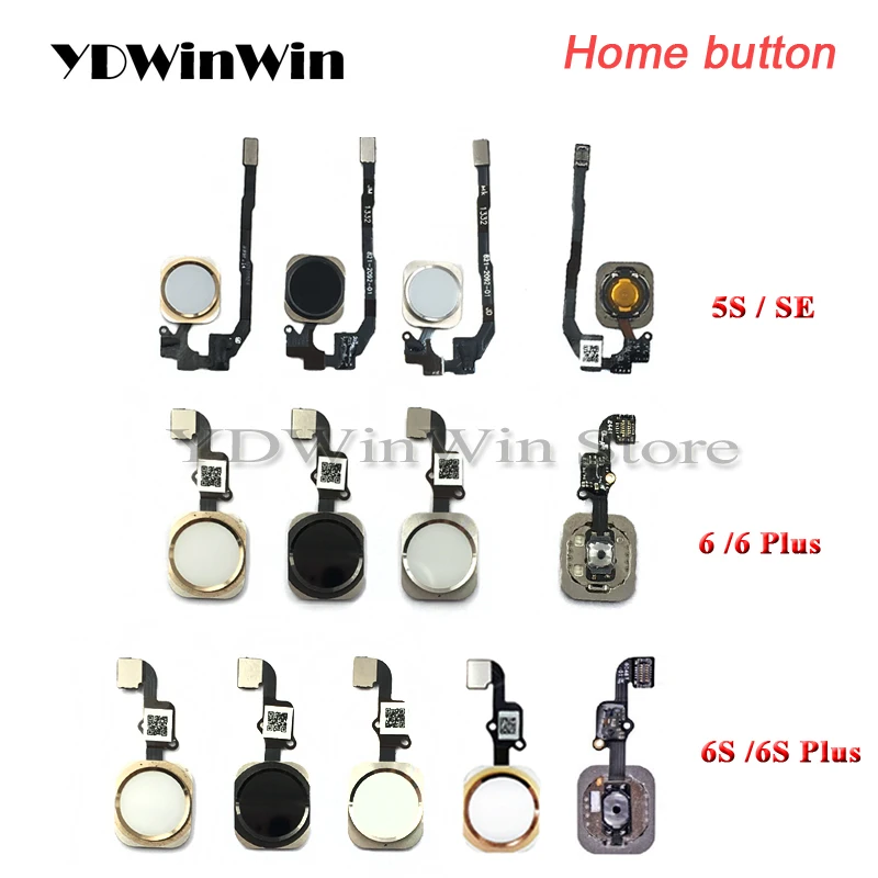 

20pcs Home Button Flex Cable Assembly For iPhone 5S SE 6 6s Plus Screen On Contral Flex Cable phone Replacement Repair