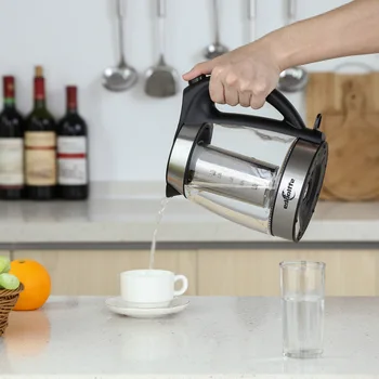 

Edoolffe MD - 315 1.7L Large Capacity Handheld Stainless Steel Glass Electric Kettle With Tea Infuser For Home Quick Heating