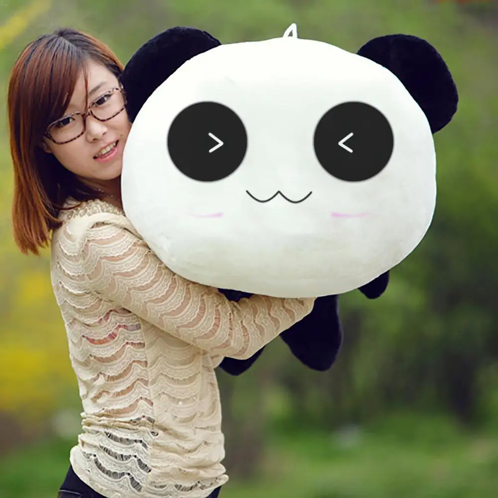 

10'' Cute Soft Plush Stuffed Smiling Panda Pillow Bolster Toys For Children