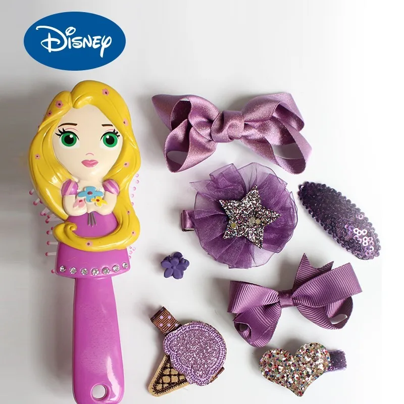 

Disney Princess Comb Set Snow White Aurora Ariel Belle Rapunzel Headwear Comb Set Baby Girl Accessories Combination Lovely Gift