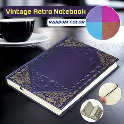 Ретро Винтаж коричневый связанный пустая страница записная книжка журнал дневник подарок-4 цвета случайно доставлен