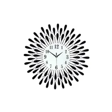 Flor de cristal de Metal Vintage Reloj de pared de Metal Reloj de pared de cuarzo Reloj de pared de estilo moderno de lujo diseño decorativo para el hogar