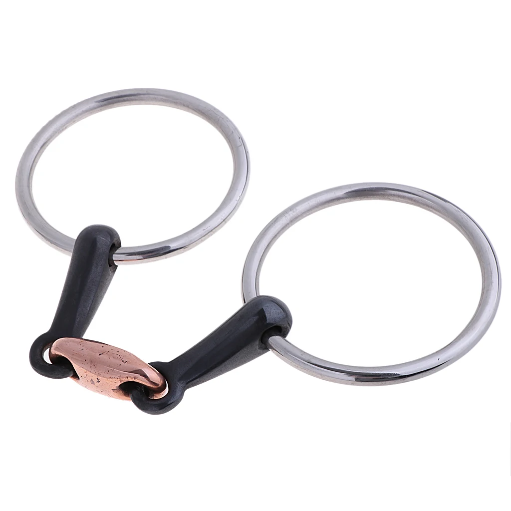 105/115/125mm Copper Link Eggbutt Snaffle Bit Ring Snaffle Bit for Horse