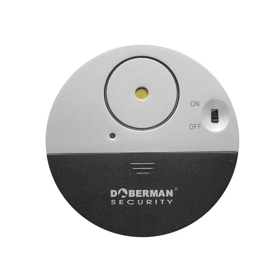 

DOBERMAN SECURITY SE-0106 100dB Electronic Wireless Vibration Sensor Home Security for Door and Window Alarm