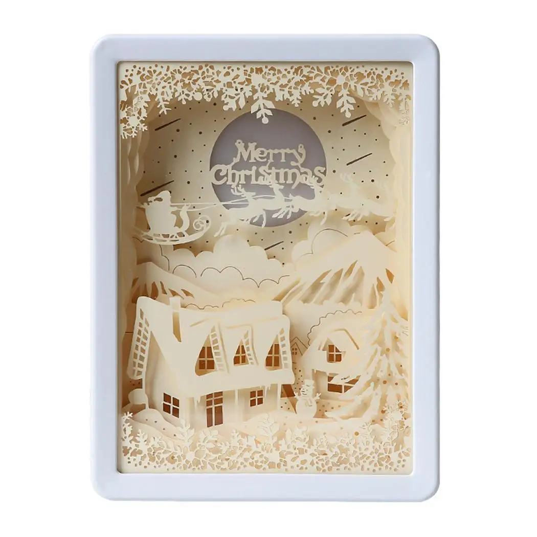 

Fashion Creative Paper Carving Lamp Decorative Table 5W Home, Night, Bedroom, Dormitory, etc Charging Cable Lamp