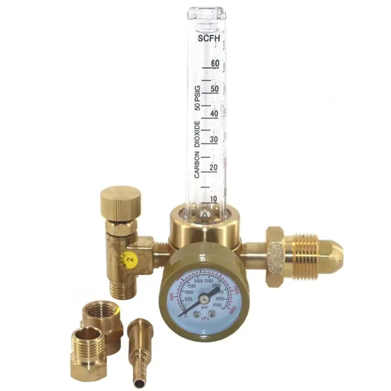 

CO2 Argon Pressure Reducer Flow Meter Control Valve Regulator Reduced Pressure Gas Flowmeter Welding Flowmeter Weld Gauge