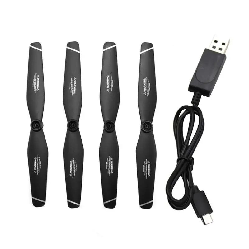 

High quility 4pcs Forward Reversal Propeller+1m USB Core Charging Cable for SG106 RC Drone Used for replacing SG-106 Propeller