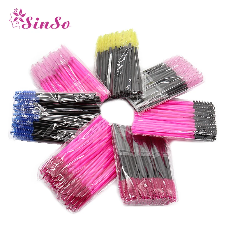 

Sinso 50Pcs Eyelash Brushes Makeup Brushes Disposable Mascara Wands Applicator Spoolers Eye Lashes Cosmetic Brush Makeup Tools