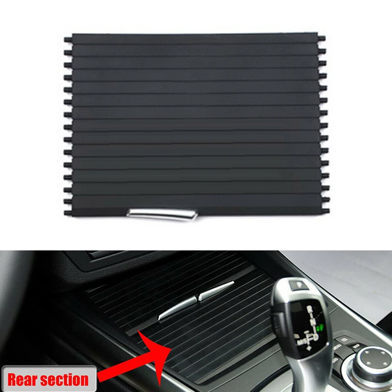 

1x Car Rear Centre Console Roller Blind Cover For BMW X5 X6 E70 E71 07-14 51166954943 Black Centre Console Roller Blind Cover