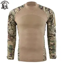 Тактическая хлопковая футболка с длинным рукавом Поколение III боевой Frog рубашка мужская тренировочная камуфляжная рубашка армии США Военная униформа для страйкбола