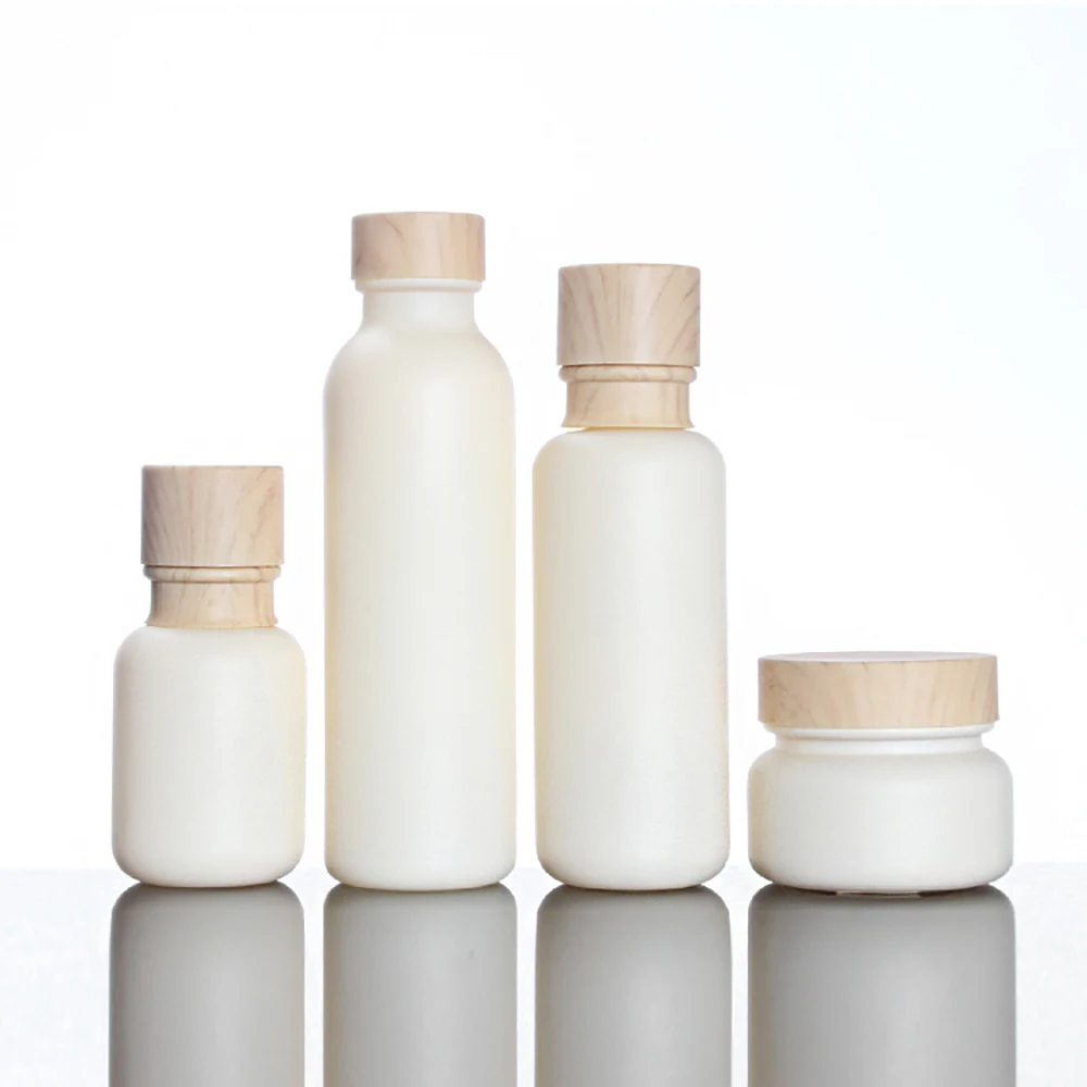 

New style 100pcs 110ml empty bottle glass cosmetic for lotion essential oli moisturizer facial water liquid cream