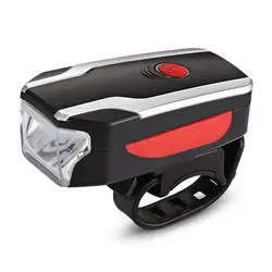Велосипедный фонарь USB Перезаряжаемый передний свет рожок для велосипеда с противоугонной сигнализацией водонепроницаемый рожок для