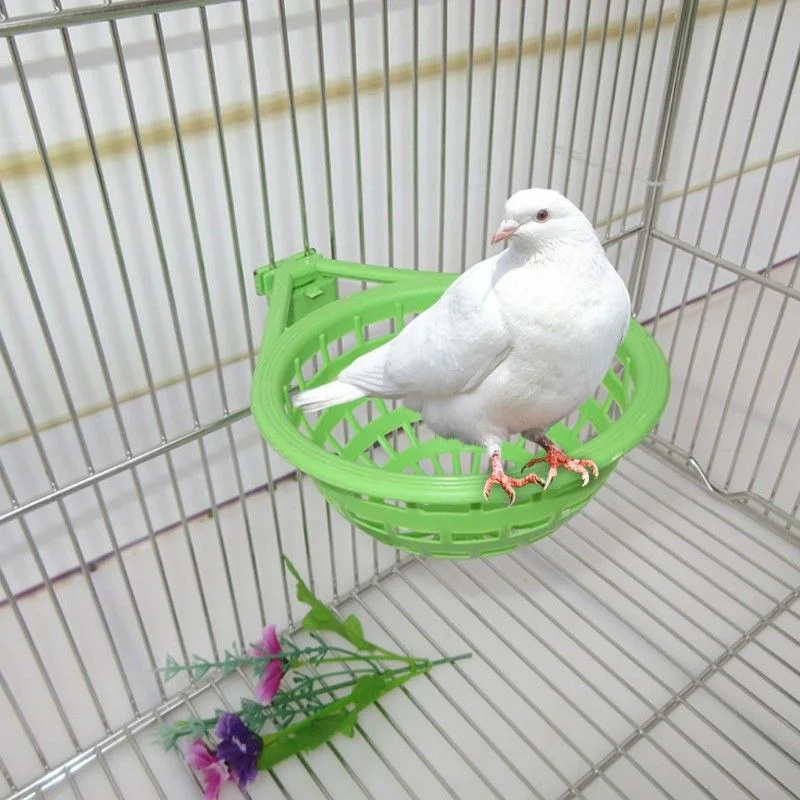 

Bird Nest Plastic Hollow Hanging Cage Eggs Hatching Tool Finch Parrot Canary