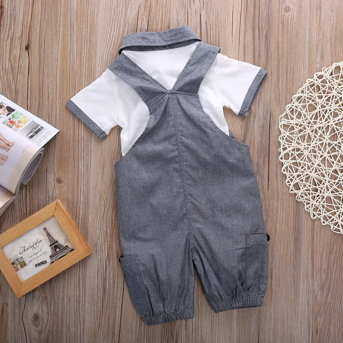 

Emmababy Casual Boy Set 0-24M 2pcs Gentleman Newborn Infant Baby Boy T-shirt Tops+Bib Pants Outfit Clothes Set