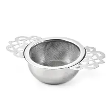 Многоразовая нержавеющая сталь 6,5 см Чайный фильтр для заварки с нижней чашкой Чайный фильтр инструменты питьевой бар аксессуары