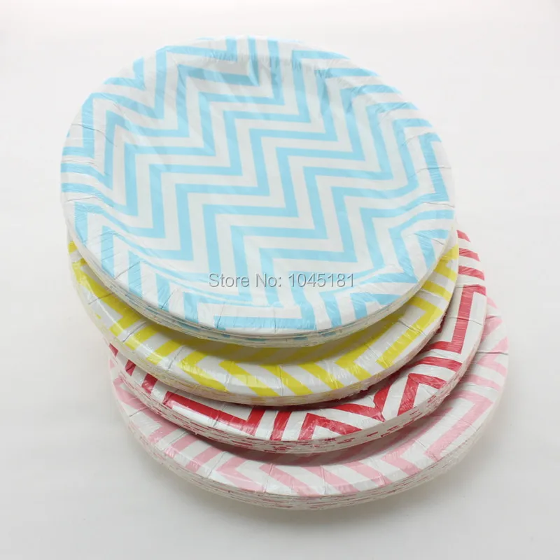 02 Round Chevron Paper Plate 