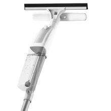 Multi-function Spray window cleaner can mosit windows scrub glass with silicone scraper head wipe water stains ergonomic grip 