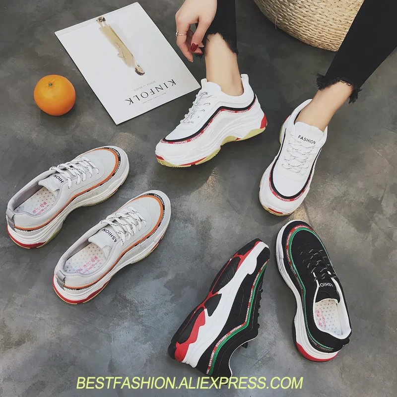 

Sneakers Women Casual Shoes Ulzzang Shoes Suede Ladies Shoes Flats Chaussures Femme High Quality Hidden Heels Platform Shoes