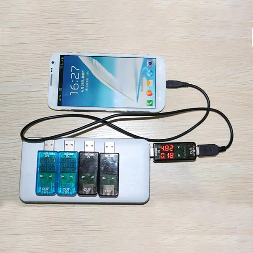 USB Current Voltage Charging Detector Mobile Power Current and Voltmeter Ammeter Voltage USB Charger Tester Double Row