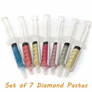 

Doersupp 7pcs/Set 5gram Diamond Paste Polishing Lapping Paste Compound Syringes W0.25 - W5 Micron