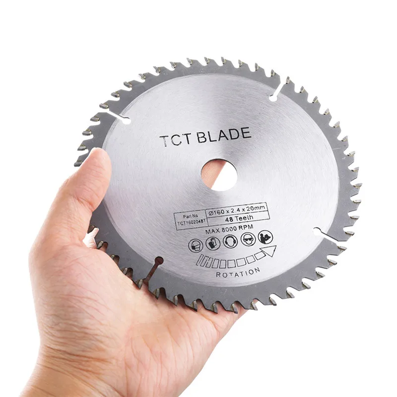 Многофункциональный Циркулярный пильный диск 160x20x48T TCT твердосплавный пильный диск 8000 об/мин Диаметр 160 мм для дерева и металла