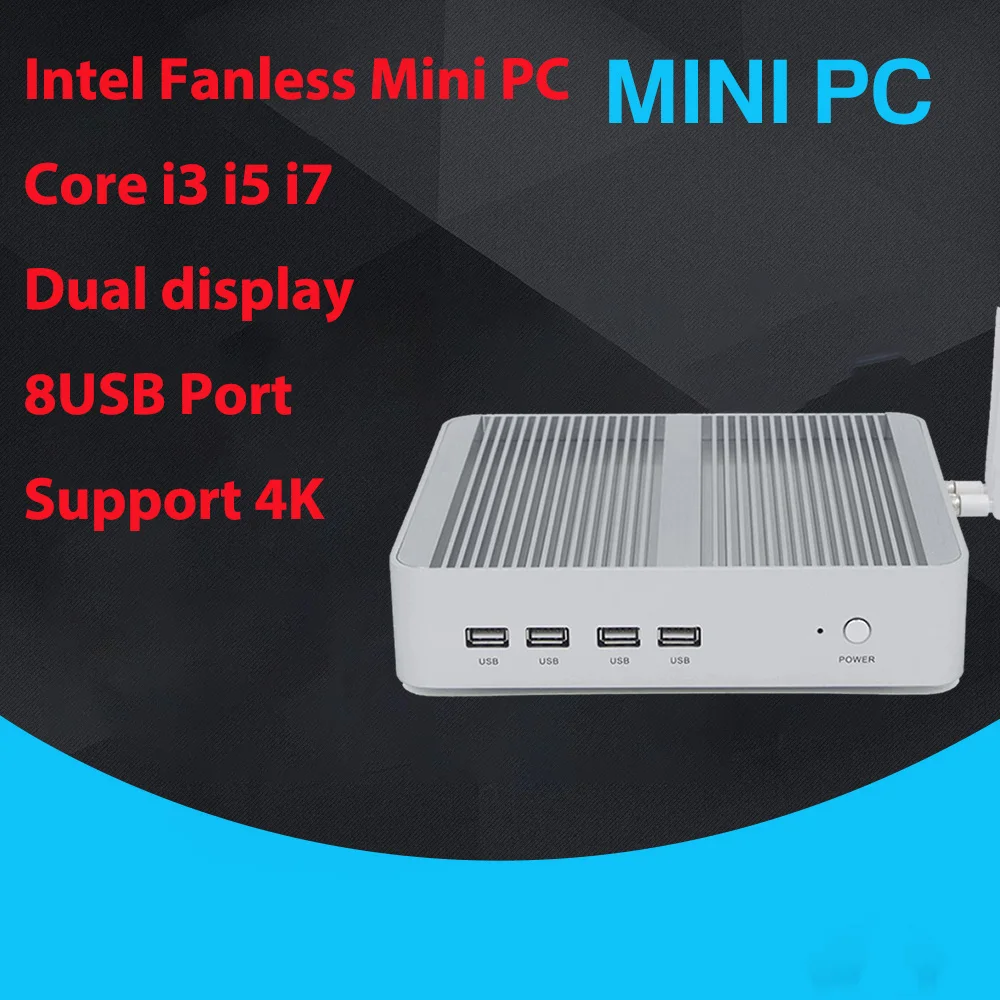 Core i3 i5 i7 Мини компьютер двухъядерный 4 потока intel hd graphics поддержка 4k видео играть