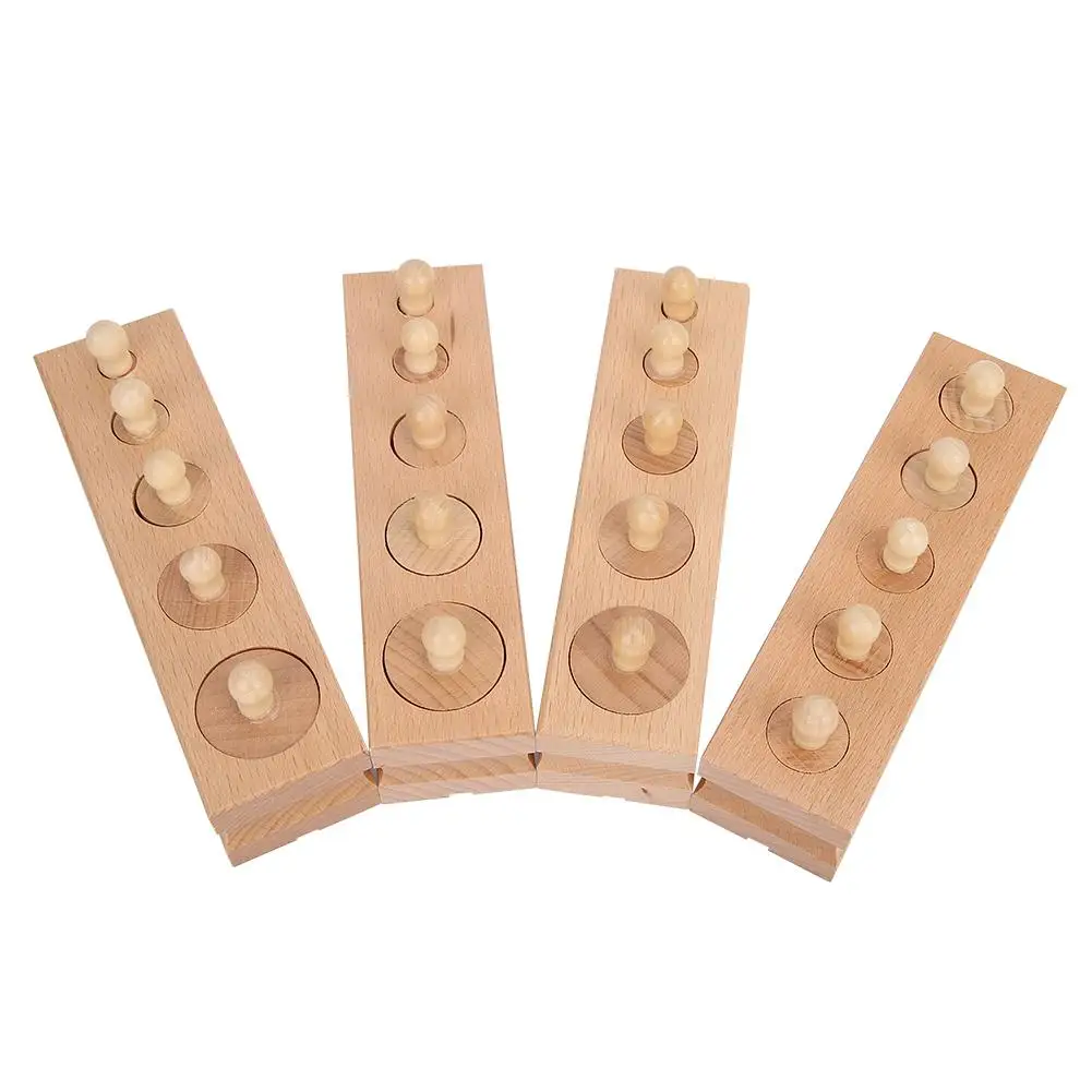 

Wooden Simulation Montessori Learning & Eucation Cylindrical Sockets Block Toys Baby Development Practice Educational Toys