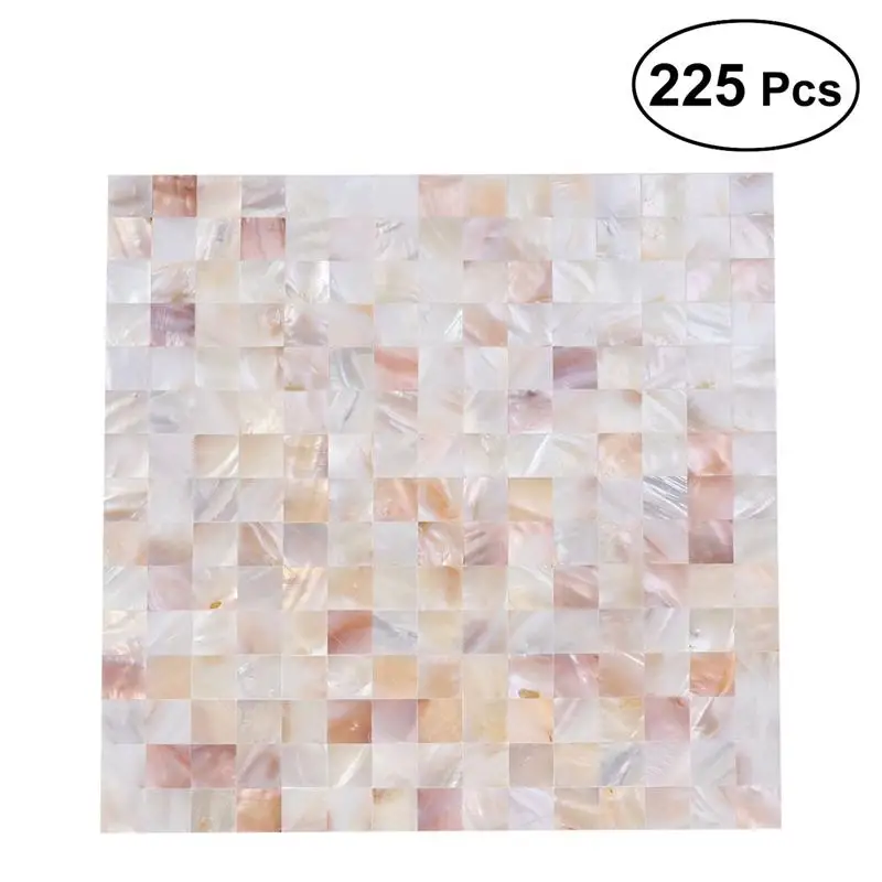 

225Pcs Shell Ceramic Tile Brick Pattern Ceramic Tile Modern Wall Background TV Decor Ceramic Tile for Bedroom Living Room