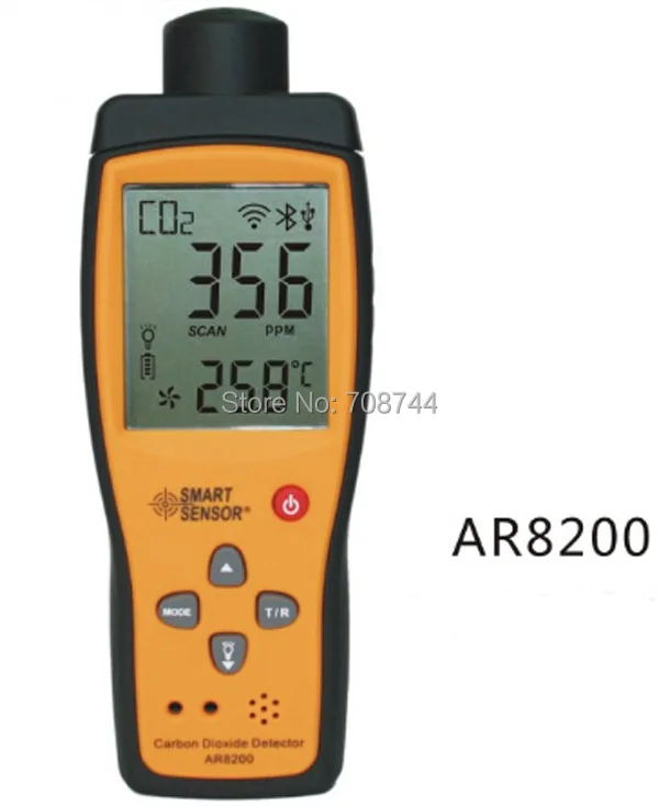 Смарт-SENSORAR8200 ручной детектор диоксида углерода AR-8200 CO2 детекторы