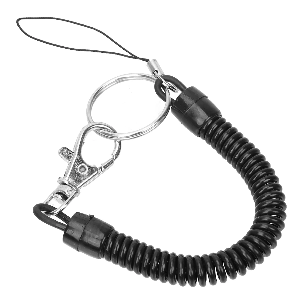 Spring Coil Spiral Stretch Car Keychain Key Ring Auto Accessories