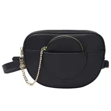 ABDB-Женская Мини поясная сумка модные Фанни пакеты из искусственной кожи сотовый телефон карман кошелек(черный