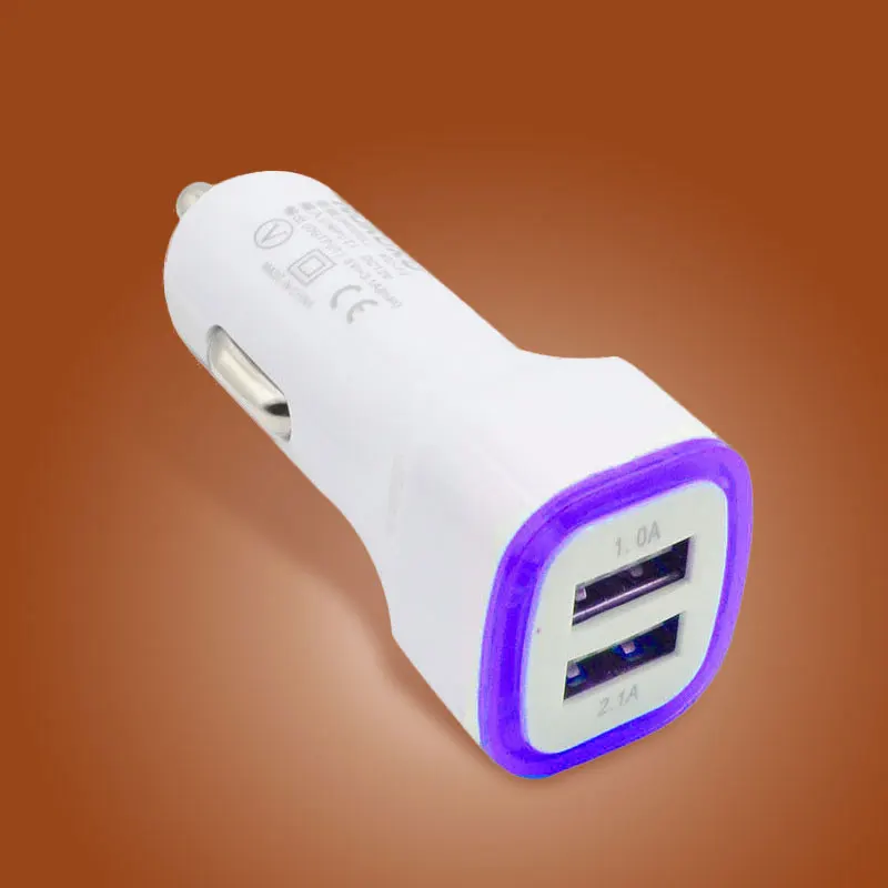 2.1A 1.0A 5 Вт Светодиодный Dual USB 2 Порты автомобиля Зарядное устройство зарядки