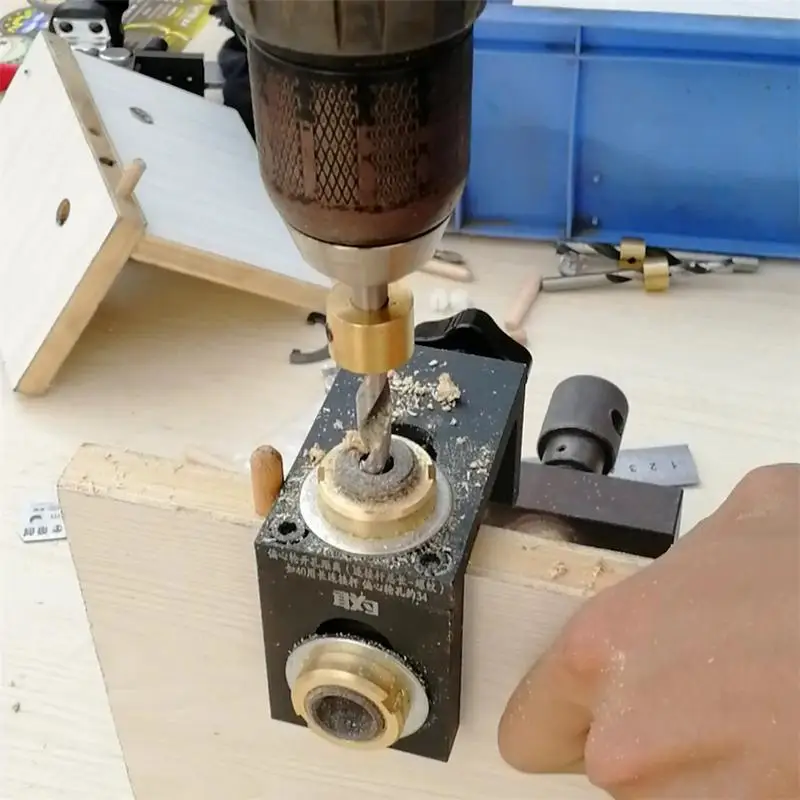 

Woodworking 3 In 1 Hole Puncher Locator Roundwood Dowel 08350 2 In 1 Tools Plate Furniture Puncher