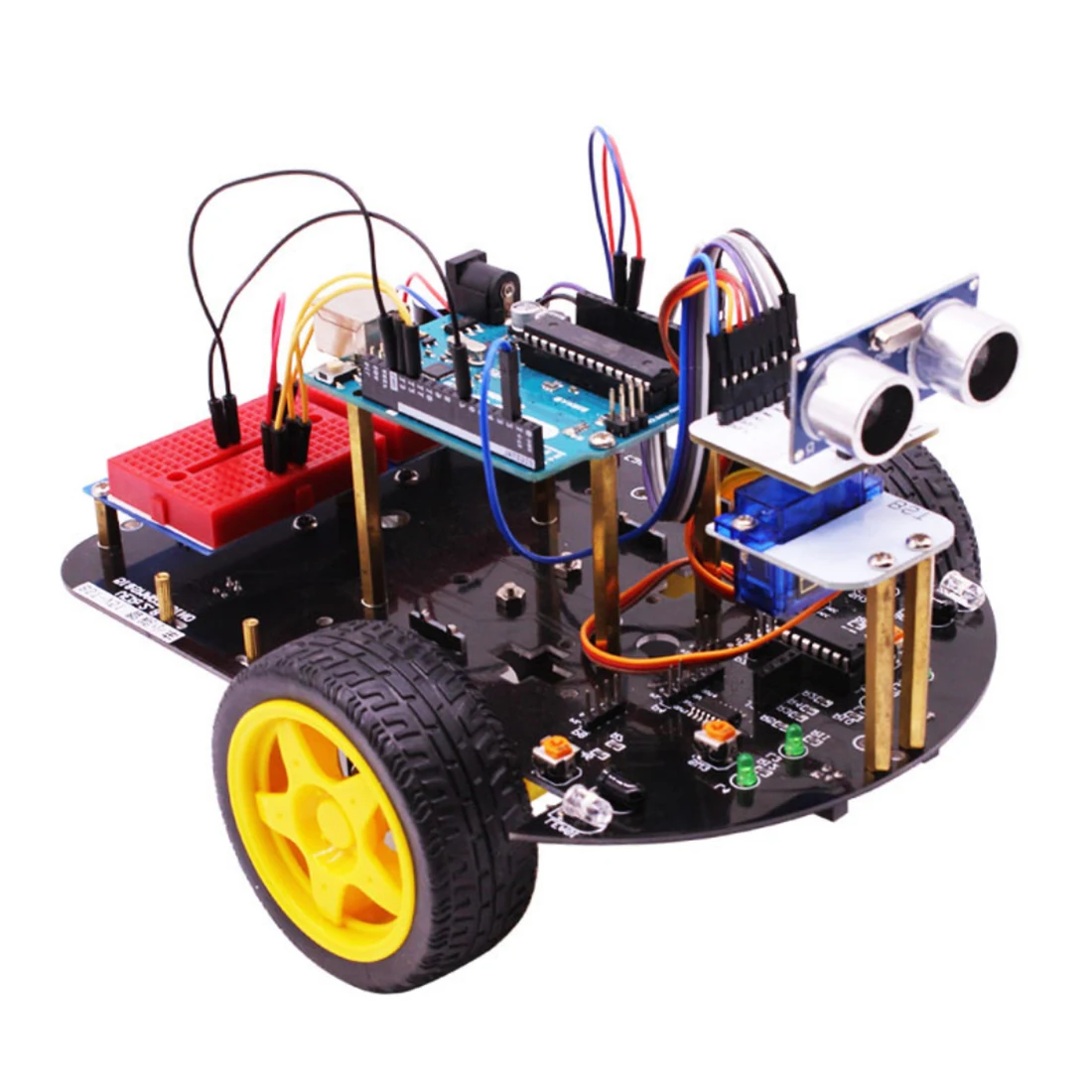 2-в-1 стартовый супер-набор для проекта умный робот автомобиля в комплекте с обучающим руководством программы стволовых игрушки для Arduino(в том числе R3 Материнская плата