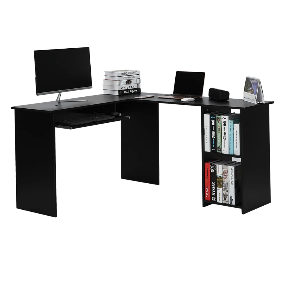 Large Home Office Desk L Shaped Computer Desk With Sliding