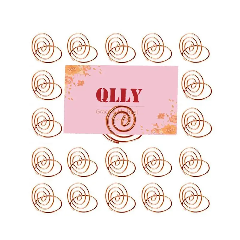 

Wire Shape Place Card Holder Stands, Table Name Number Holders, Paper Menu Picture Memo Note Photo Clip Holder Food Signs for