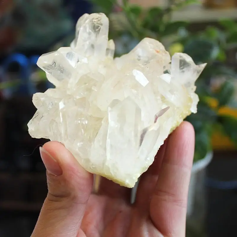 

100% Natural White Crystal Clusters Bone Quartz Point Wand Mineral Healing Specimen Stone Energy Column Degaussing Home Decor