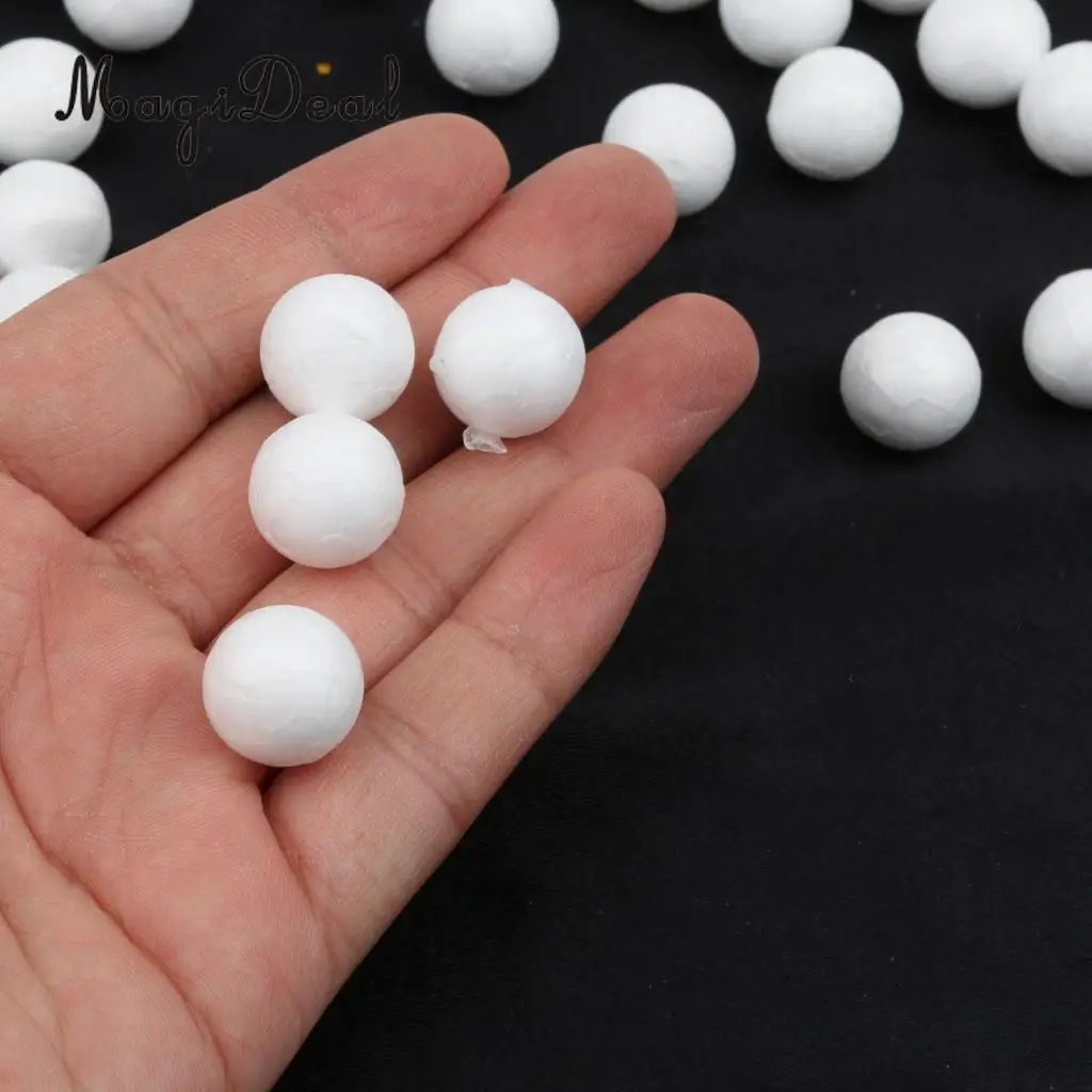 Phenovo 100pcs 15mm DIY Party White Modelling Craft Polystyrene Foam
