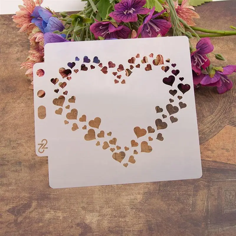 

Drawing Stencil Art Assorted Patterns Hollow Out Painting Template Painting Stencils for DIY Cake Decor Craft Scrapbooking
