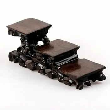 

Chinese Black Cherry Wood Carved Stands For Snuff Bottles,Carving Display Exhibition Booth Exquisite Gift